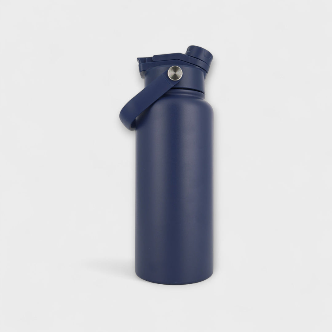 Alpha Bottle 1000mL Insulated Water Bottle | Sip & Chug Lid | Navy