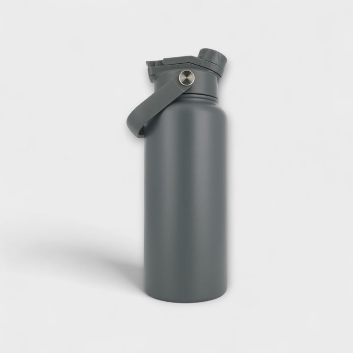Alpha Bottle 1000mL Insulated Water Bottle | Sip & Chug Lid | Charcoal