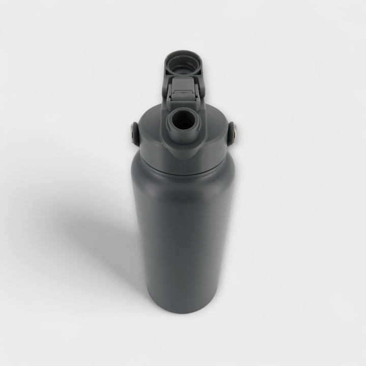 Alpha Bottle 1000mL Insulated Water Bottle | Sip & Chug Lid | Charcoal