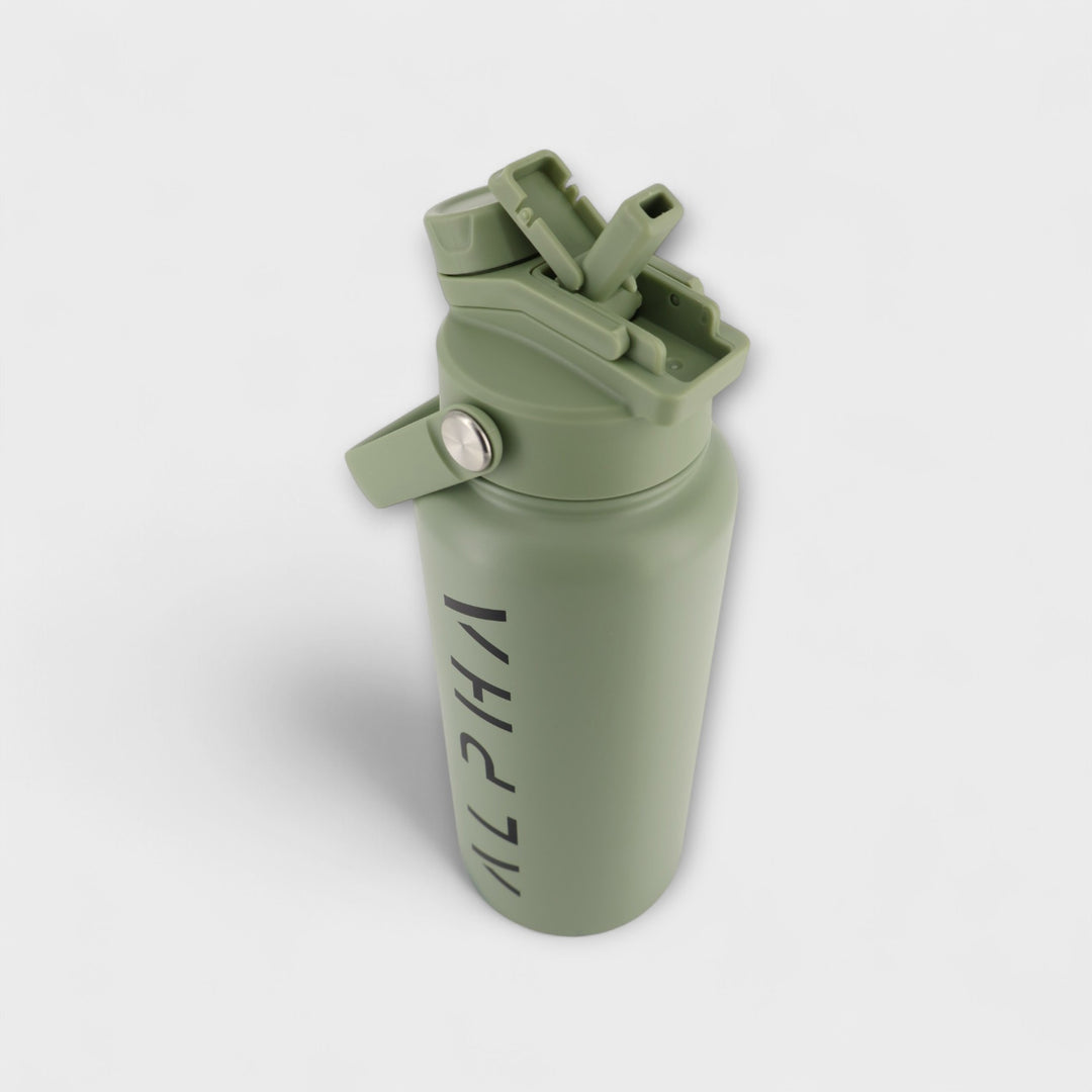 Alpha Bottle 1000mL Insulated Water Bottle | Sip & Chug Lid | Olive