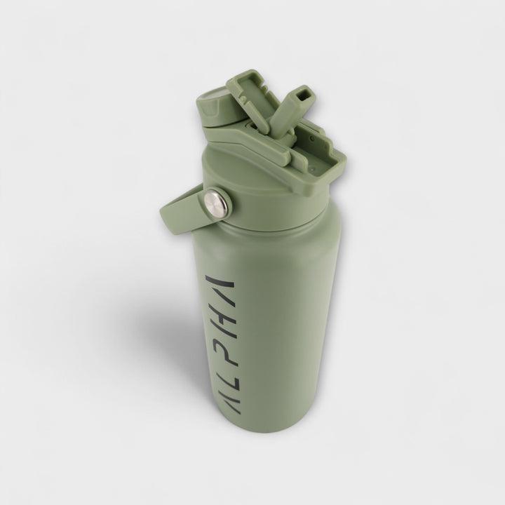 Alpha Bottle 1000mL Insulated Water Bottle | Sip & Chug Lid | Olive