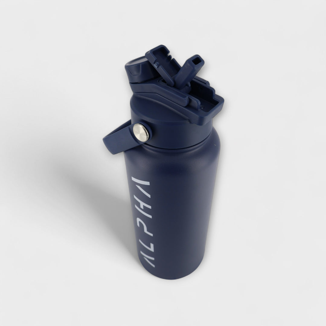 Alpha Bottle 1000mL Insulated Water Bottle | Sip & Chug Lid | Navy