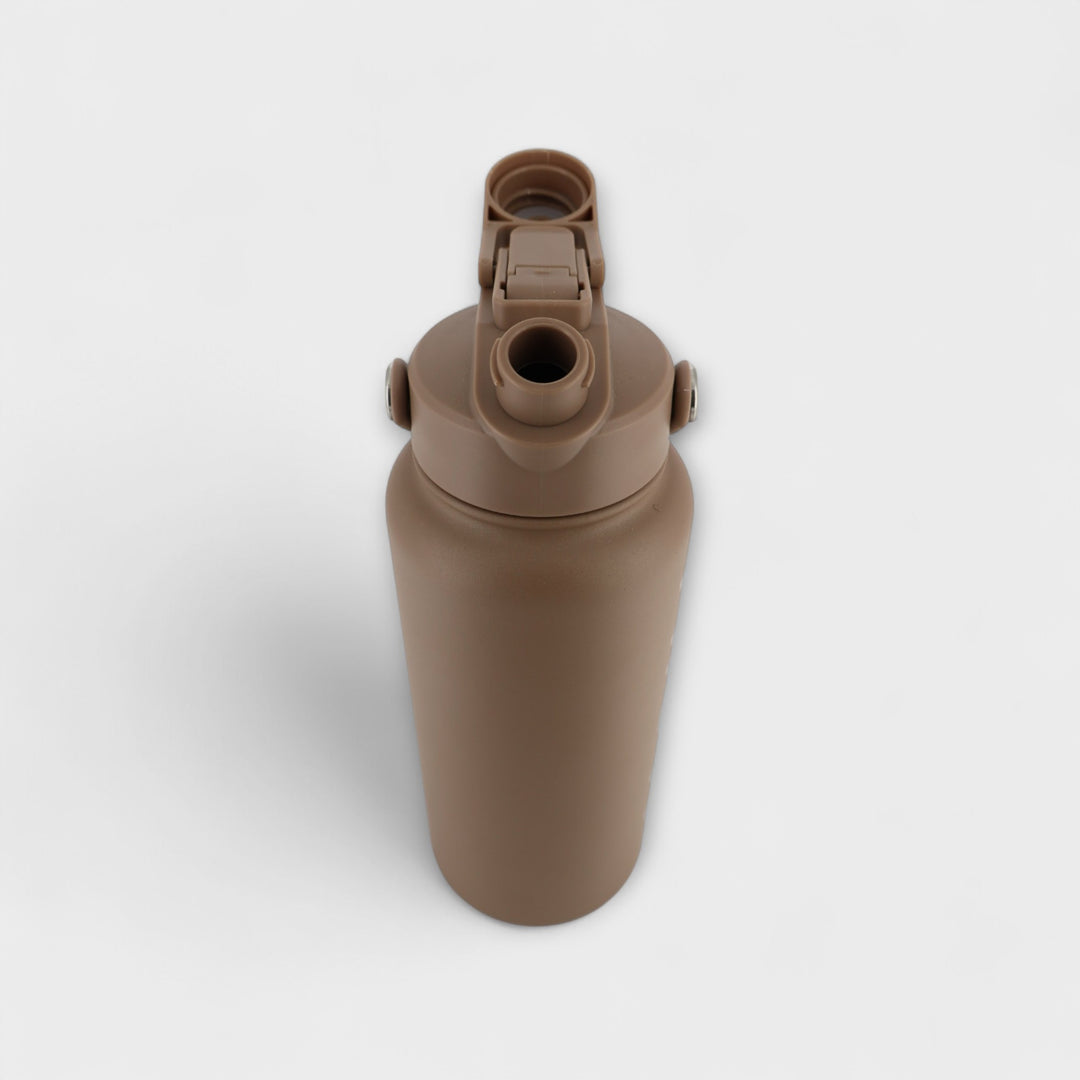 Alpha Bottle 1000mL Insulated Water Bottle | Sip & Chug Lid | Mocha