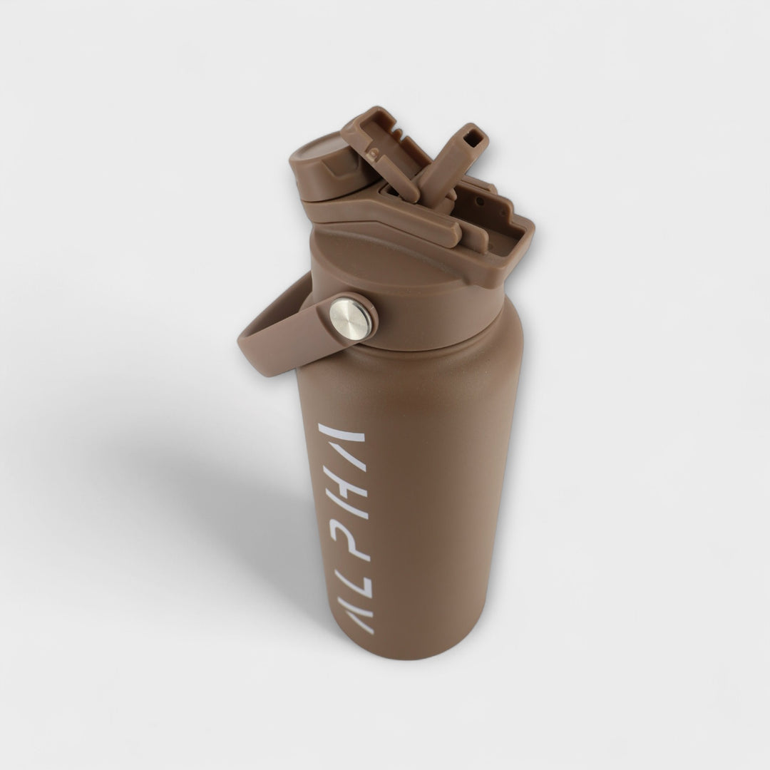 Alpha Bottle 1000mL Insulated Water Bottle | Sip & Chug Lid | Mocha