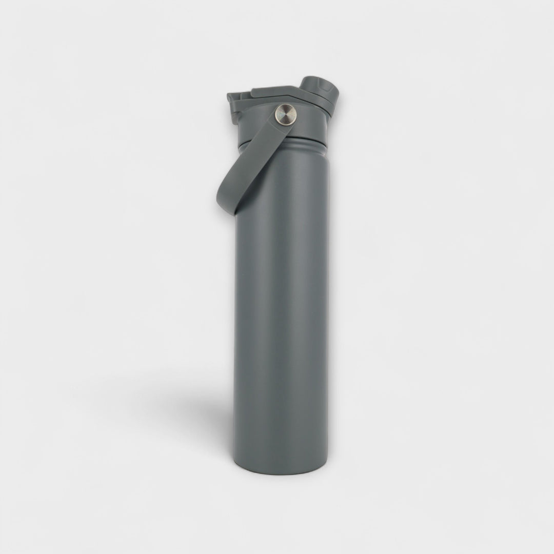 Alpha Bottle 750mL Insulated Water Bottle | Sip & Chug Lid | Charcoal
