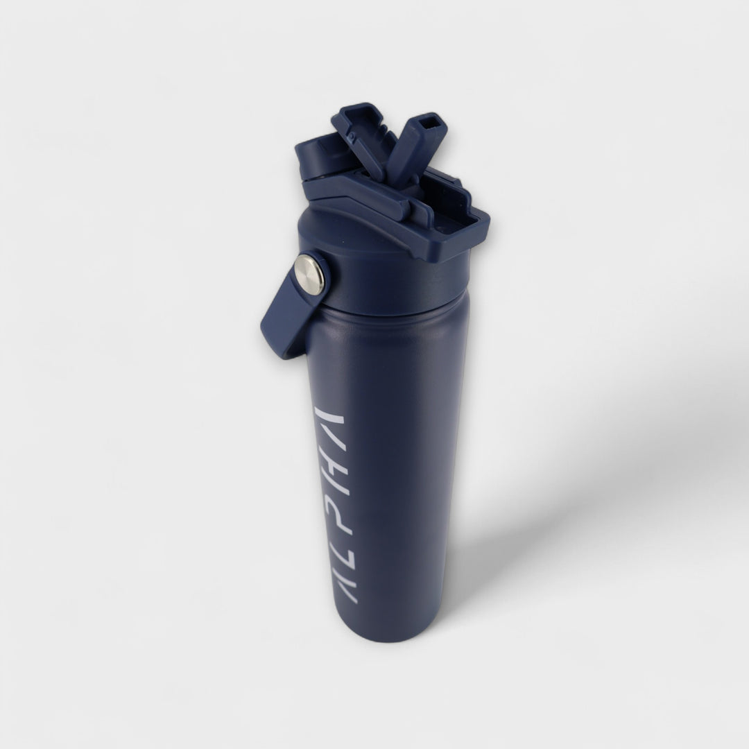 Alpha Bottle 750mL Insulated Water Bottle | Sip & Chug Lid | Navy