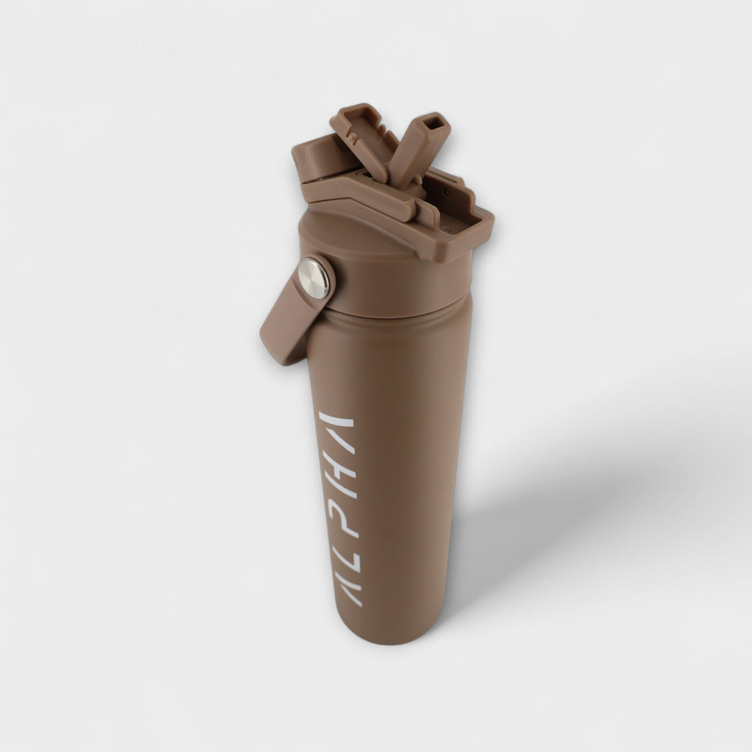 Alpha Bottle 750mL Insulated Water Bottle | Sip & Chug Lid | Mocha
