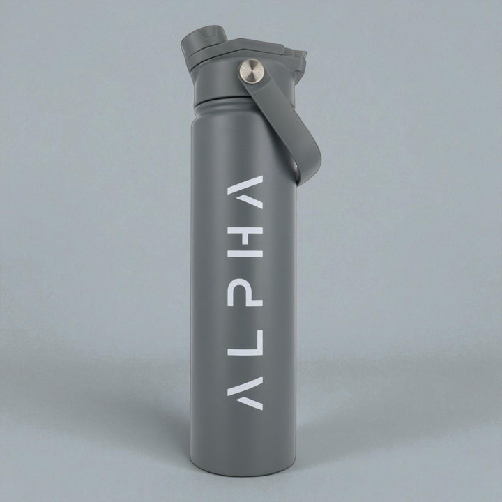 Alpha Bottle 750mL Insulated Water Bottle | Sip & Chug Lid | Charcoal