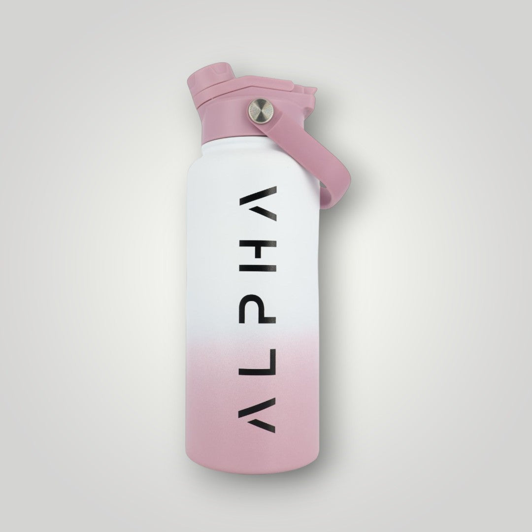 Alpha Bottle 1000mL Insulated Water Bottle | Sip & Chug Lid | Ice Plum