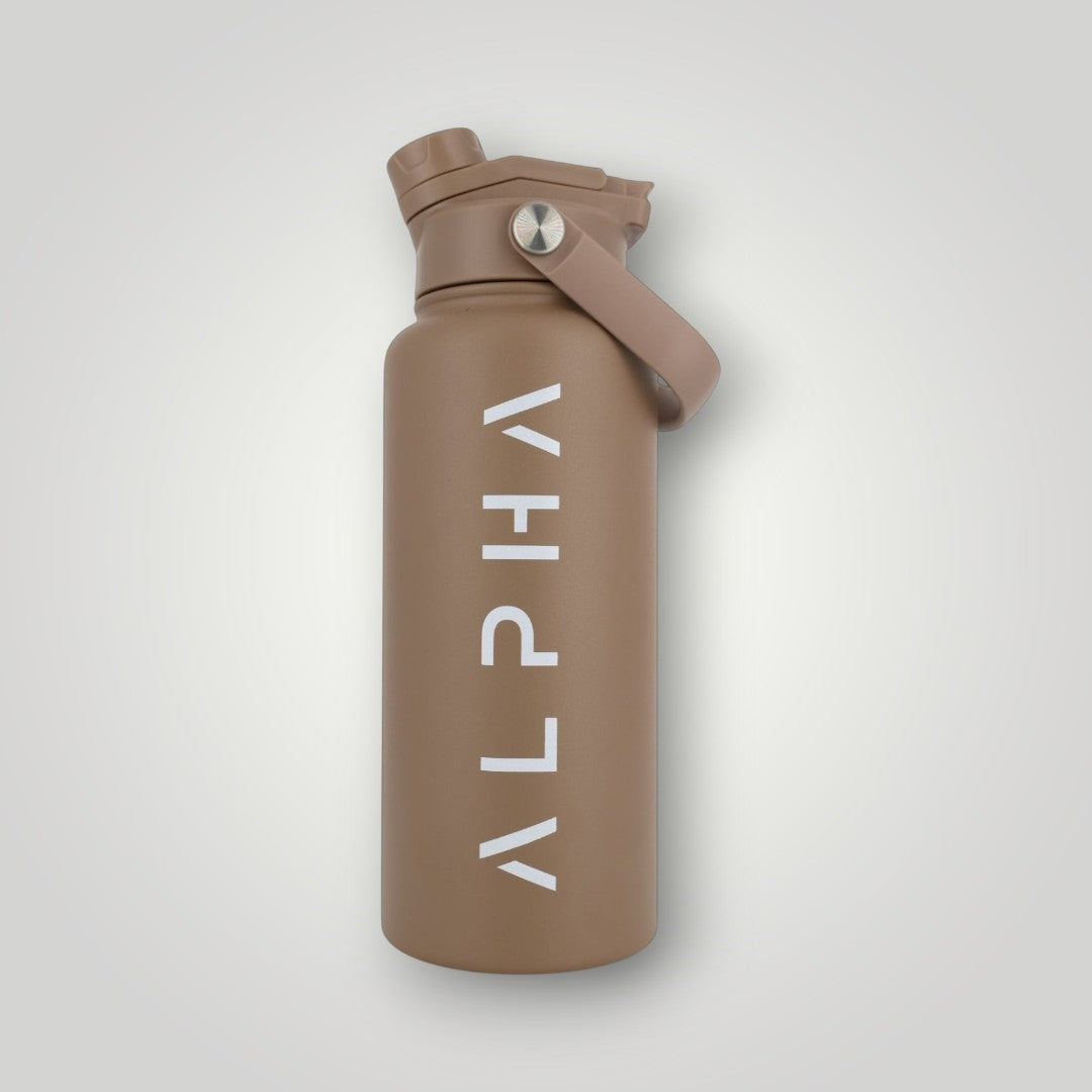 Alpha Bottle 1000mL Insulated Water Bottle | Sip & Chug Lid | Mocha