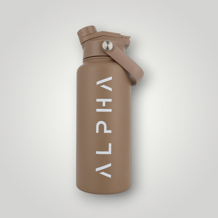 Alpha Bottle 1000mL Insulated Water Bottle | Sip & Chug Lid | Mocha