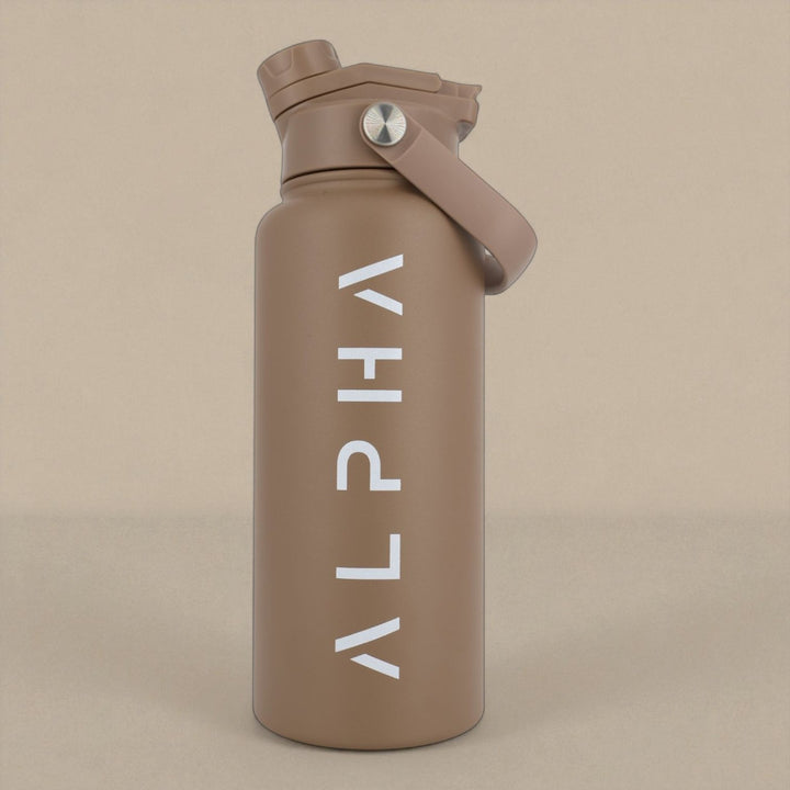 Alpha Bottle 1000mL Insulated Water Bottle | Sip & Chug Lid | Mocha