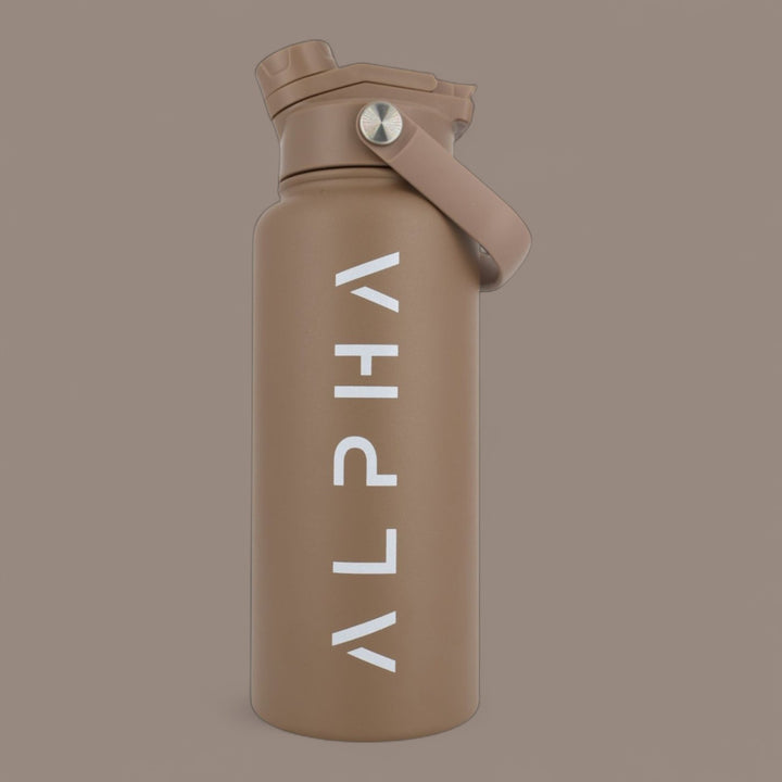 Alpha Bottle 1000mL Insulated Water Bottle | Sip & Chug Lid | Mocha