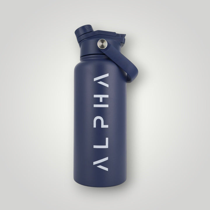 Alpha Bottle 1000mL Insulated Water Bottle | Sip & Chug Lid | Navy