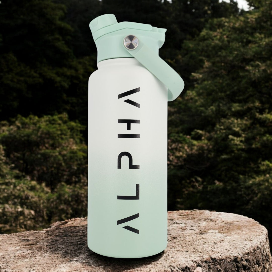 Alpha Bottle 1000mL Insulated Water Bottle | Sip & Chug Lid | Ice Mint