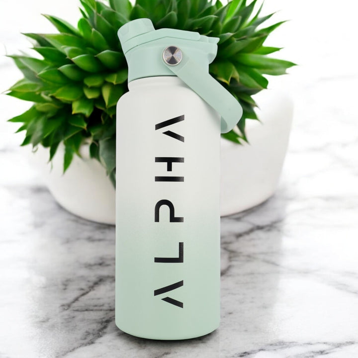 Alpha Bottle 1000mL Insulated Water Bottle | Sip & Chug Lid | Ice Mint