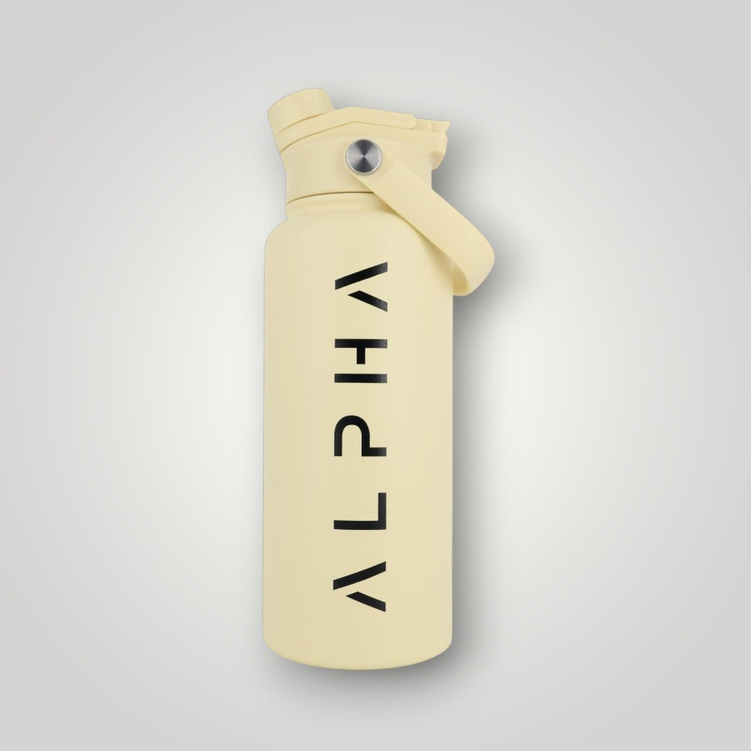 Alpha Bottle 1000mL Insulated Water Bottle | Sip & Chug Lid | Sand
