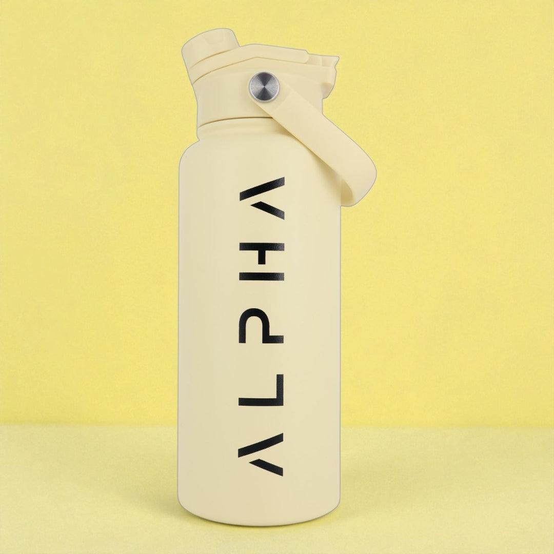 Alpha Bottle 1000mL Insulated Water Bottle | Sip & Chug Lid | Sand
