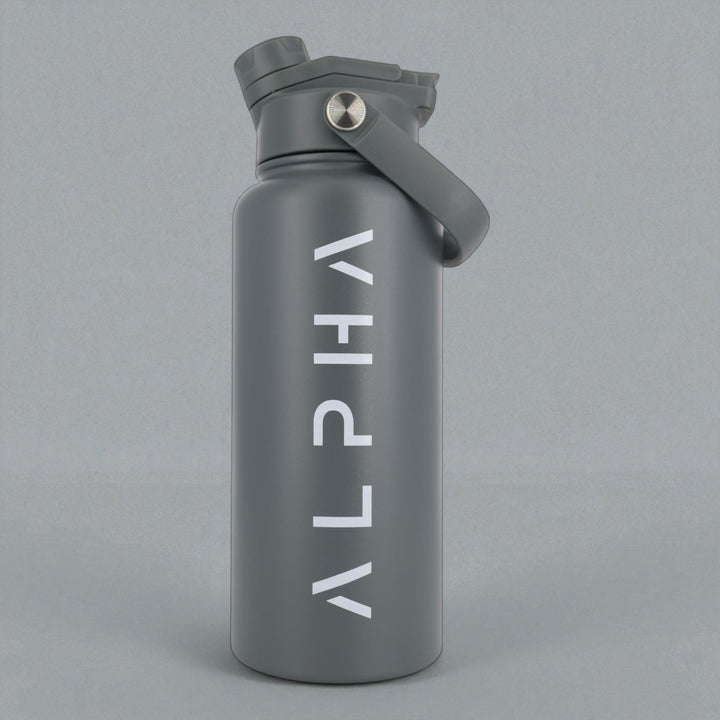 Alpha Bottle 1000mL Insulated Water Bottle | Sip & Chug Lid | Charcoal