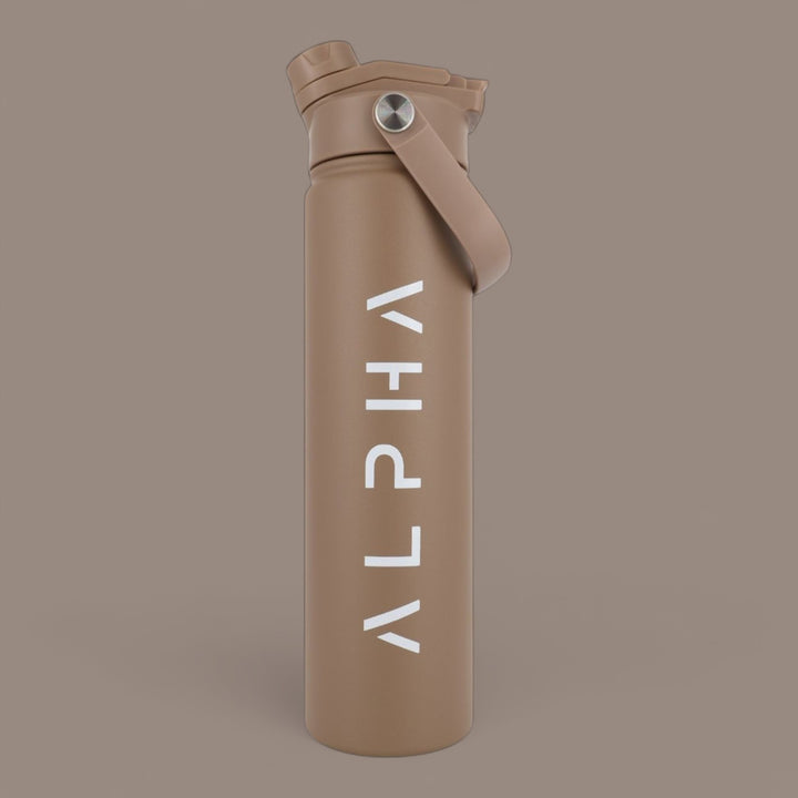 Alpha Bottle 750mL Insulated Water Bottle | Sip & Chug Lid | Mocha