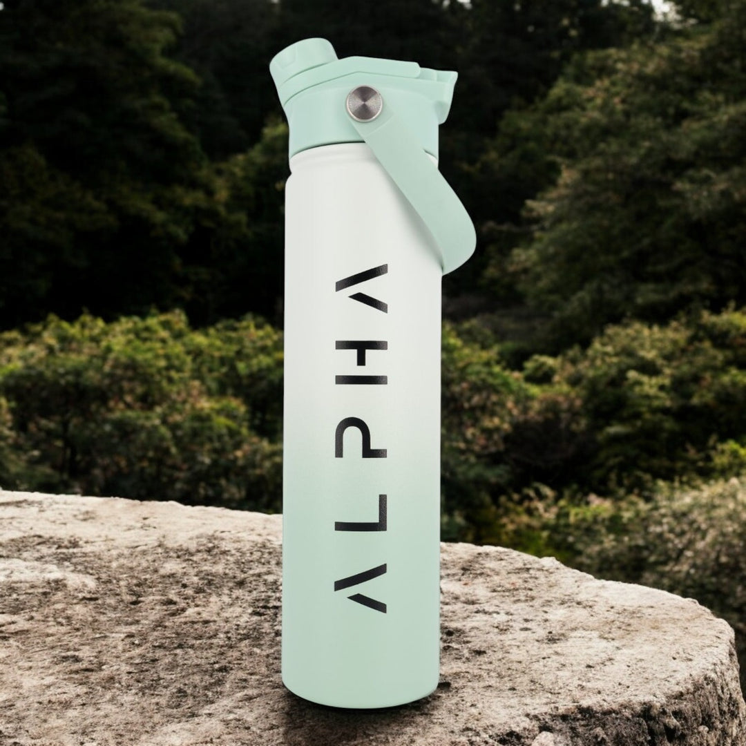 Alpha Bottle 750mL Insulated Water Bottle | Sip & Chug Lid | Ice Mint