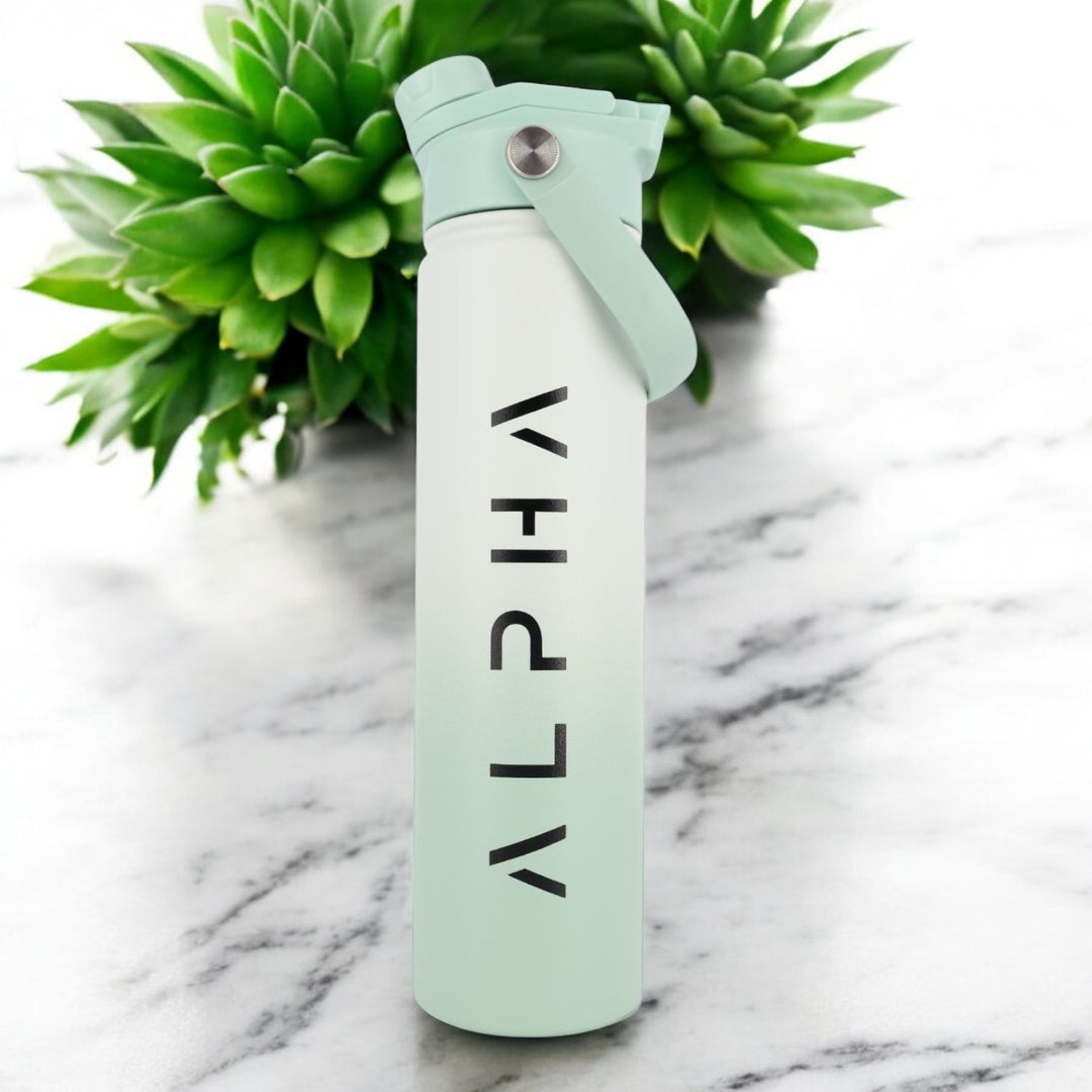 Alpha Bottle 750mL Insulated Water Bottle | Sip & Chug Lid | Ice Mint