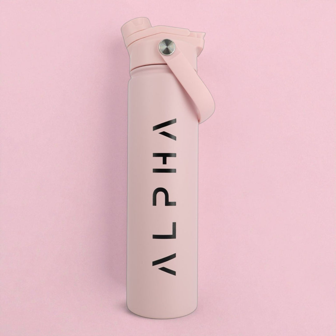 Alpha Bottle 750mL Insulated Water Bottle | Sip & Chug Lid | Dusty Pink