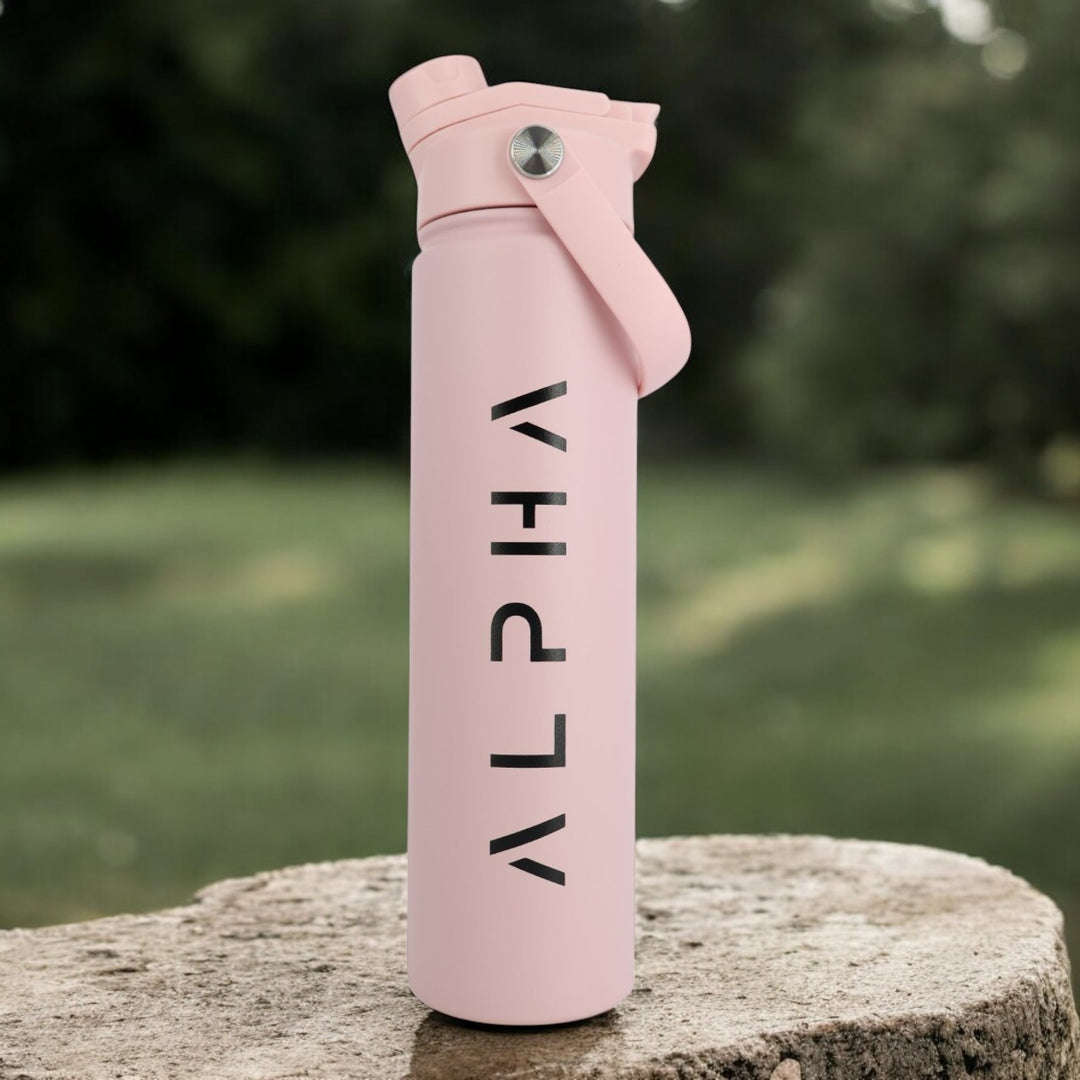 Alpha Bottle 750mL Insulated Water Bottle | Sip & Chug Lid | Dusty Pink