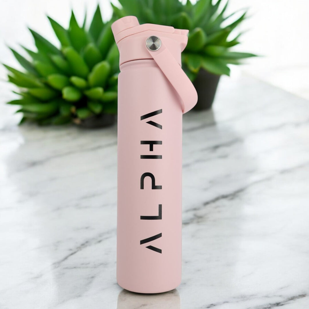 Alpha Bottle 750mL Insulated Water Bottle | Sip & Chug Lid | Dusty Pink