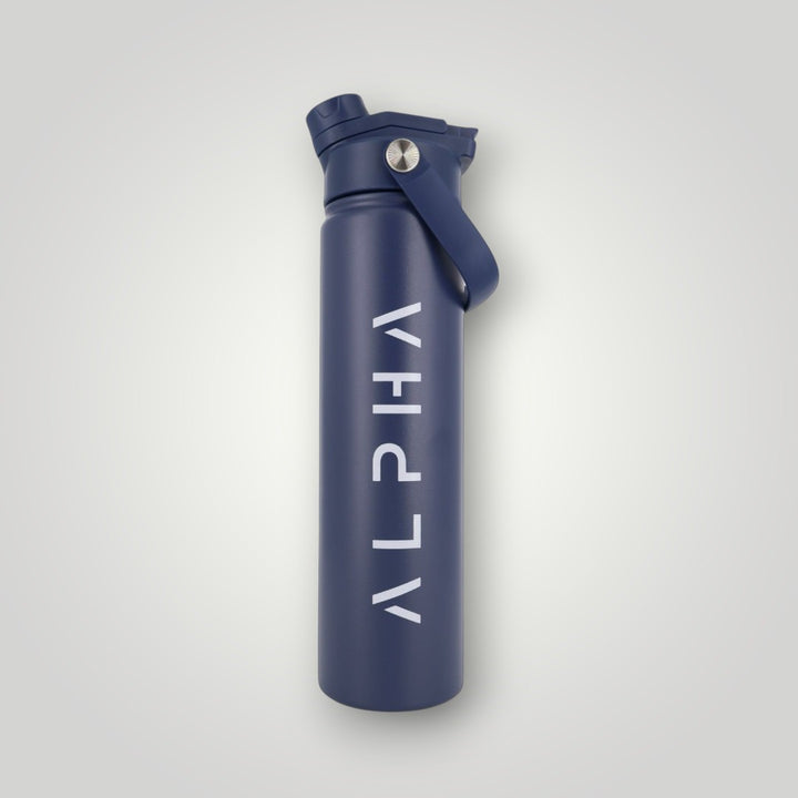 Alpha Bottle 750mL Insulated Water Bottle | Sip & Chug Lid | Navy