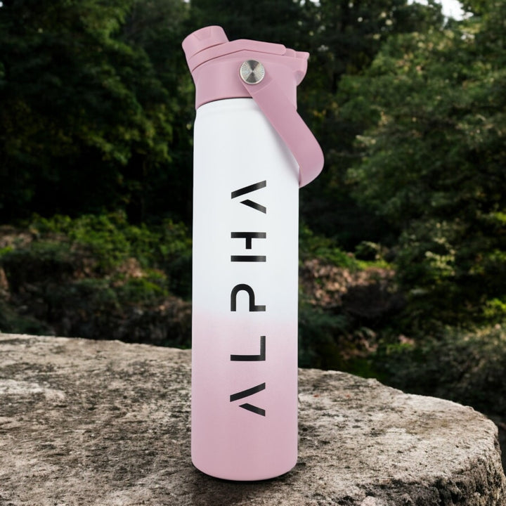 Alpha Bottle 750mL Insulated Water Bottle | Sip & Chug Lid | Ice Plum