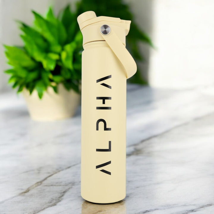 Alpha Bottle 750mL Insulated Water Bottle | Sip & Chug Lid | Sand