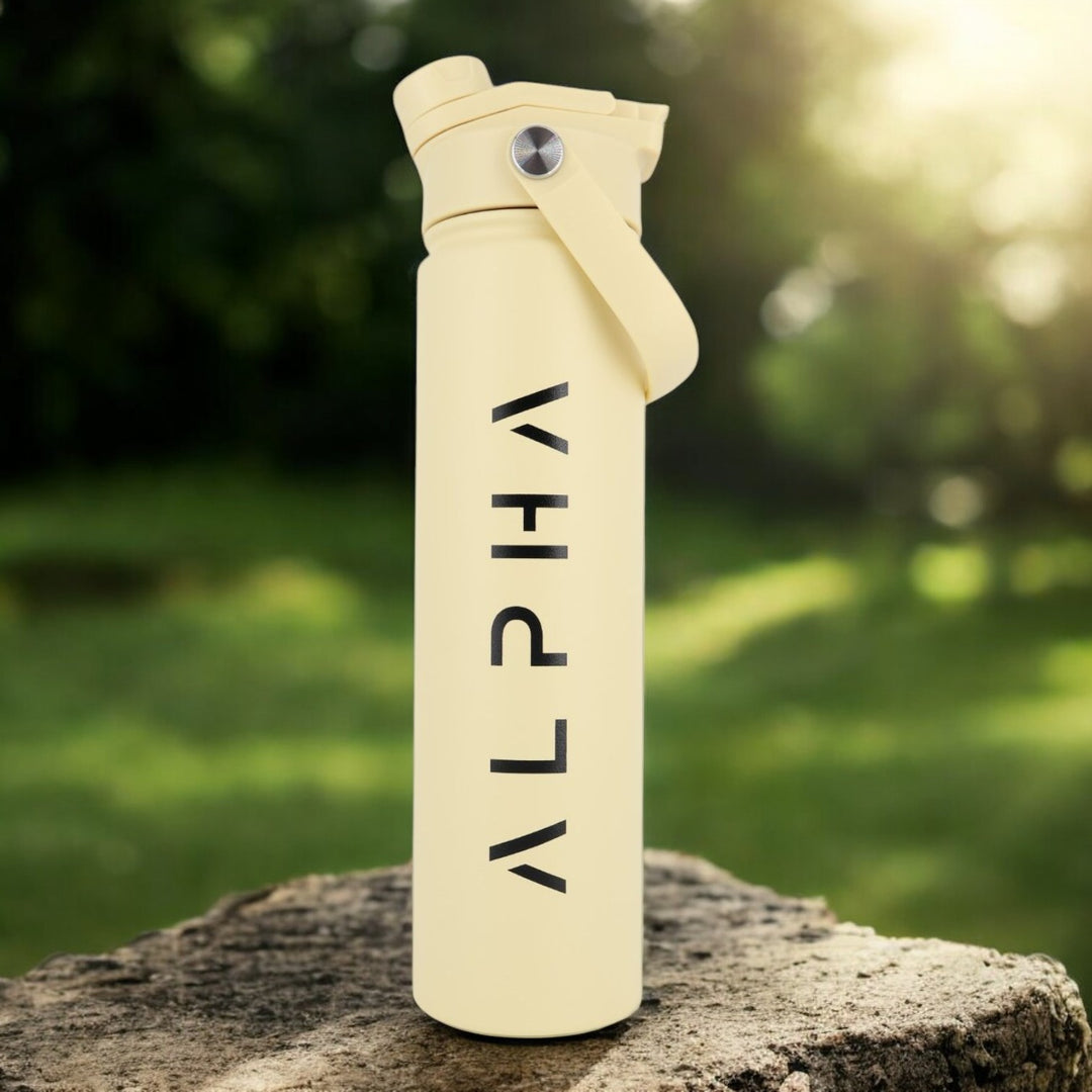 Alpha Bottle 750mL Insulated Water Bottle | Sip & Chug Lid | Sand