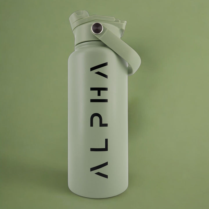 Alpha Bottle 1000mL Insulated Water Bottle | Sip & Chug Lid | Olive