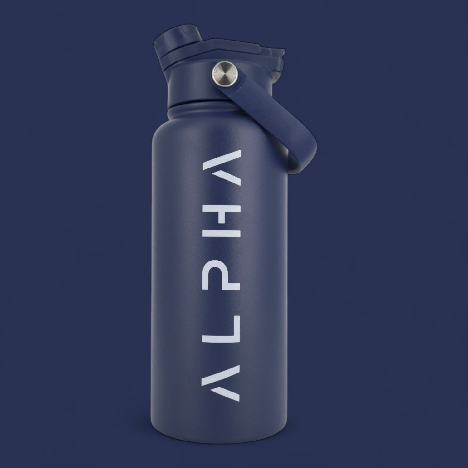 Alpha Bottle 1000mL Insulated Water Bottle | Sip & Chug Lid | Navy - Alpha Bottle