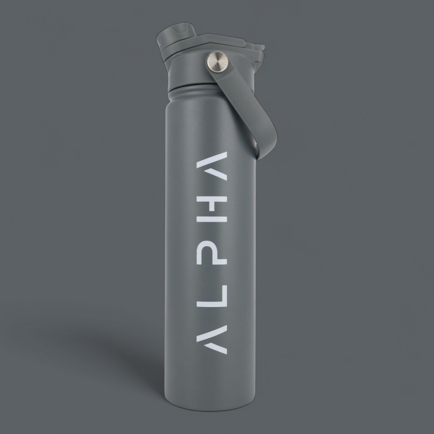 Alpha Bottle 750mL Insulated Water Bottle | Sip & Chug Lid | Charcoal - Alpha Bottle