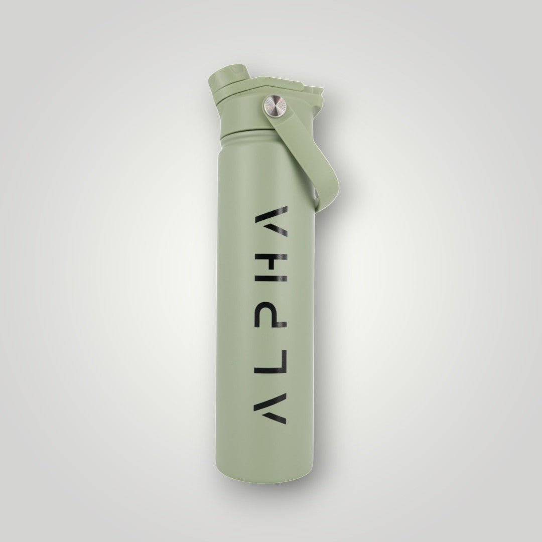Alpha Bottle 750mL Insulated Water Bottle | Sip & Chug Lid | Olive - Alpha Bottle