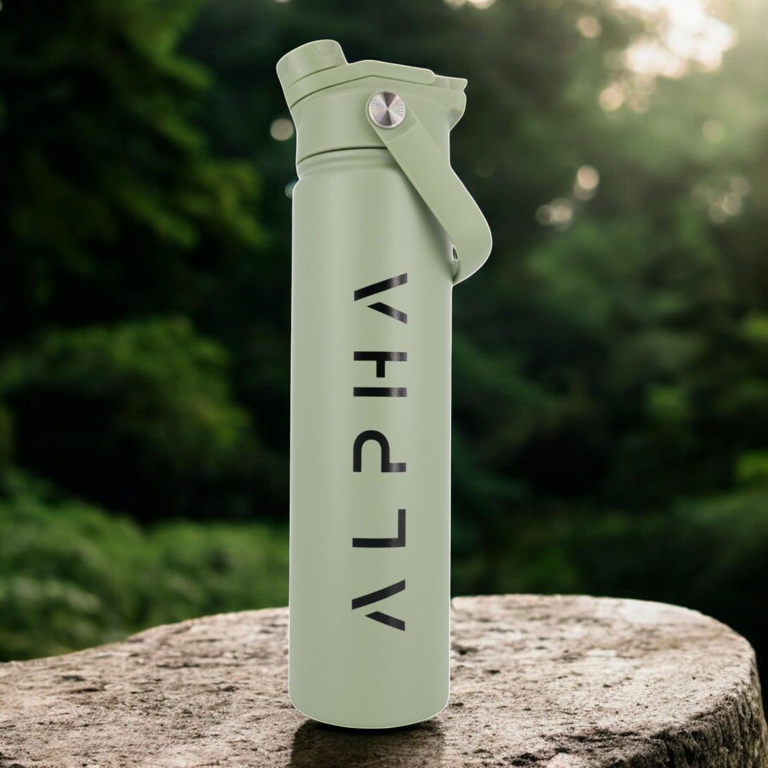 Alpha Bottle 750mL Insulated Water Bottle | Sip & Chug Lid | Olive - Alpha Bottle