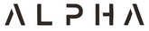 Alpha logo with stylized 'A' on a white background