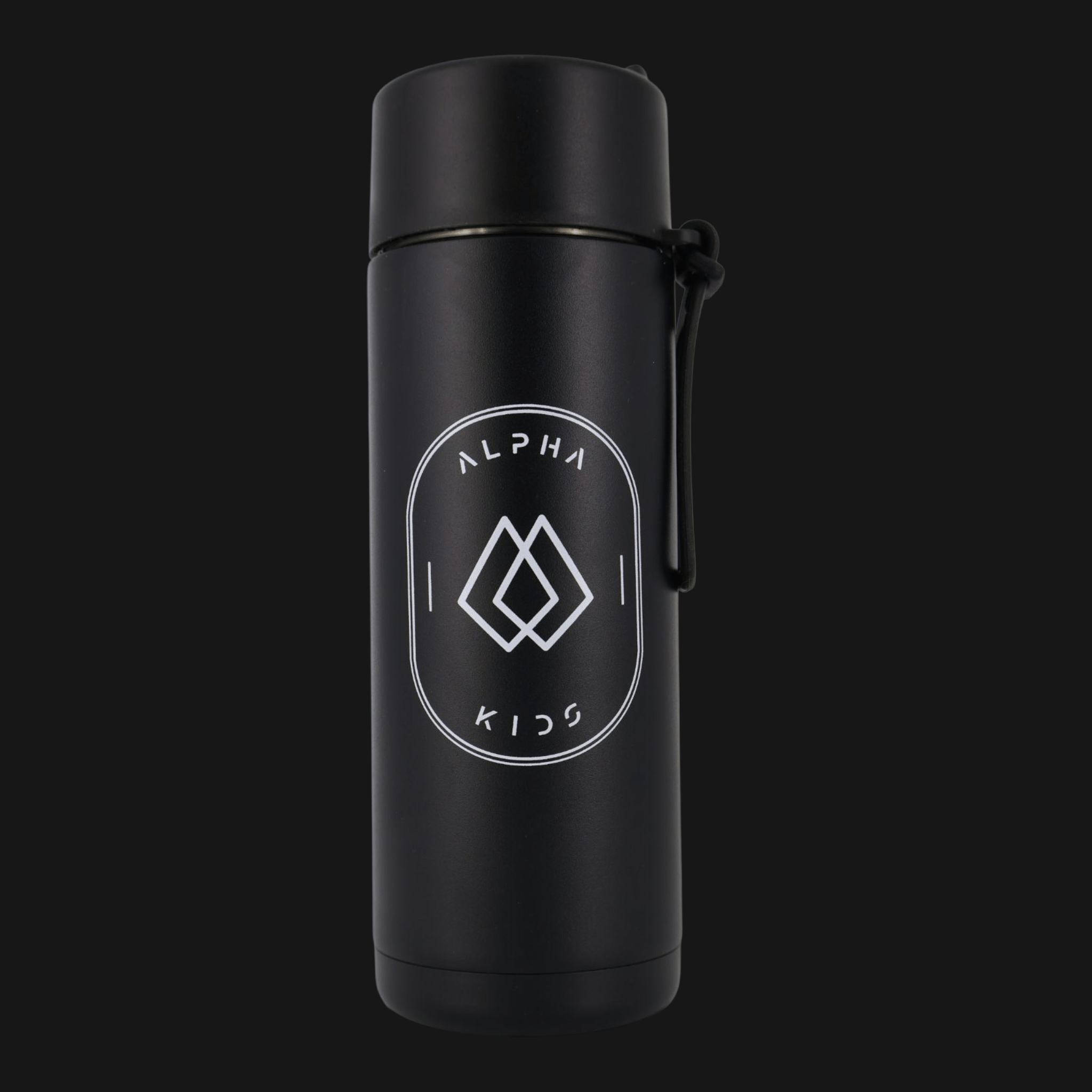 Alpha Kids Stainless Drink Bottle – 600 ml | Leakproof Kids Bottle for School (Black) - Alpha Bottle