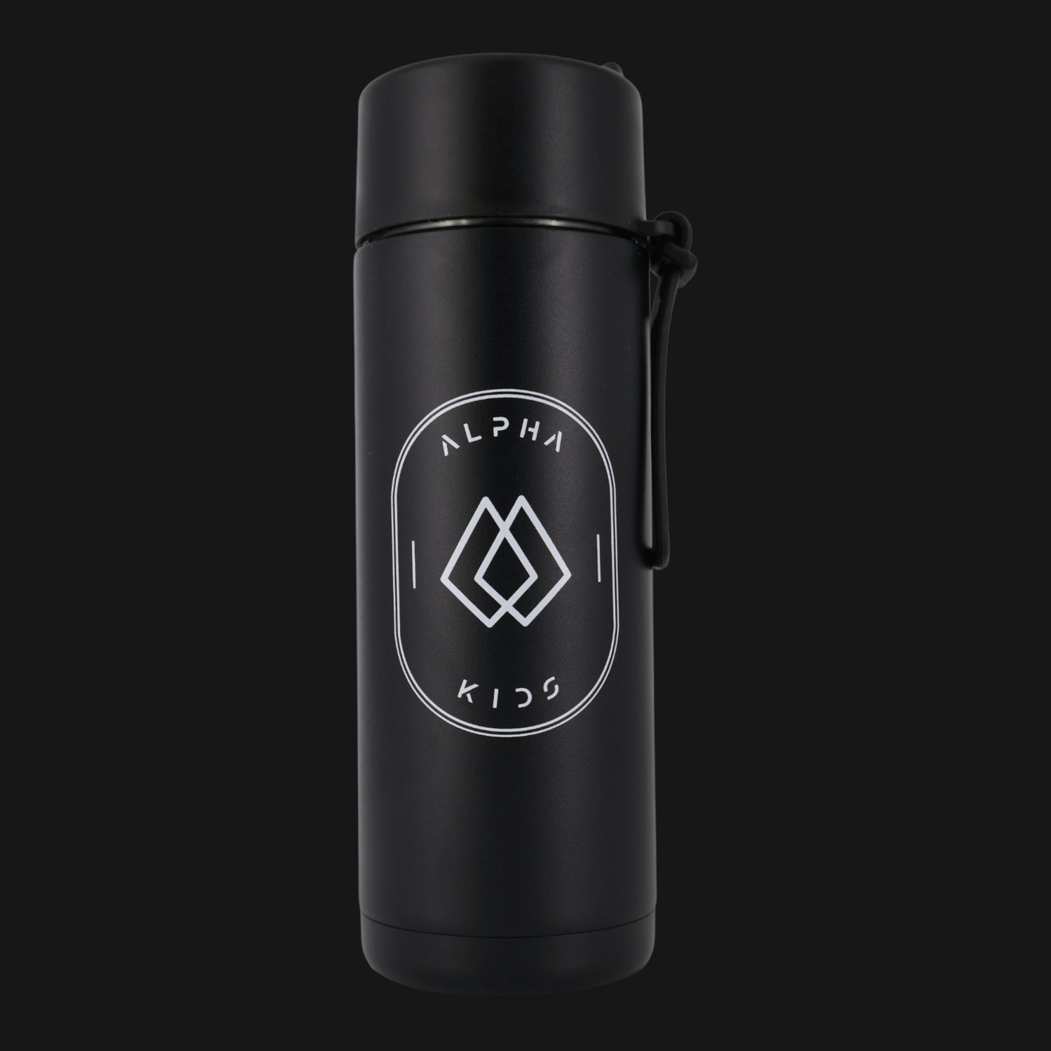 Alpha Kids Stainless Drink Bottle – 600 ml | Leakproof Kids Bottle for School (Black) - Alpha Bottle