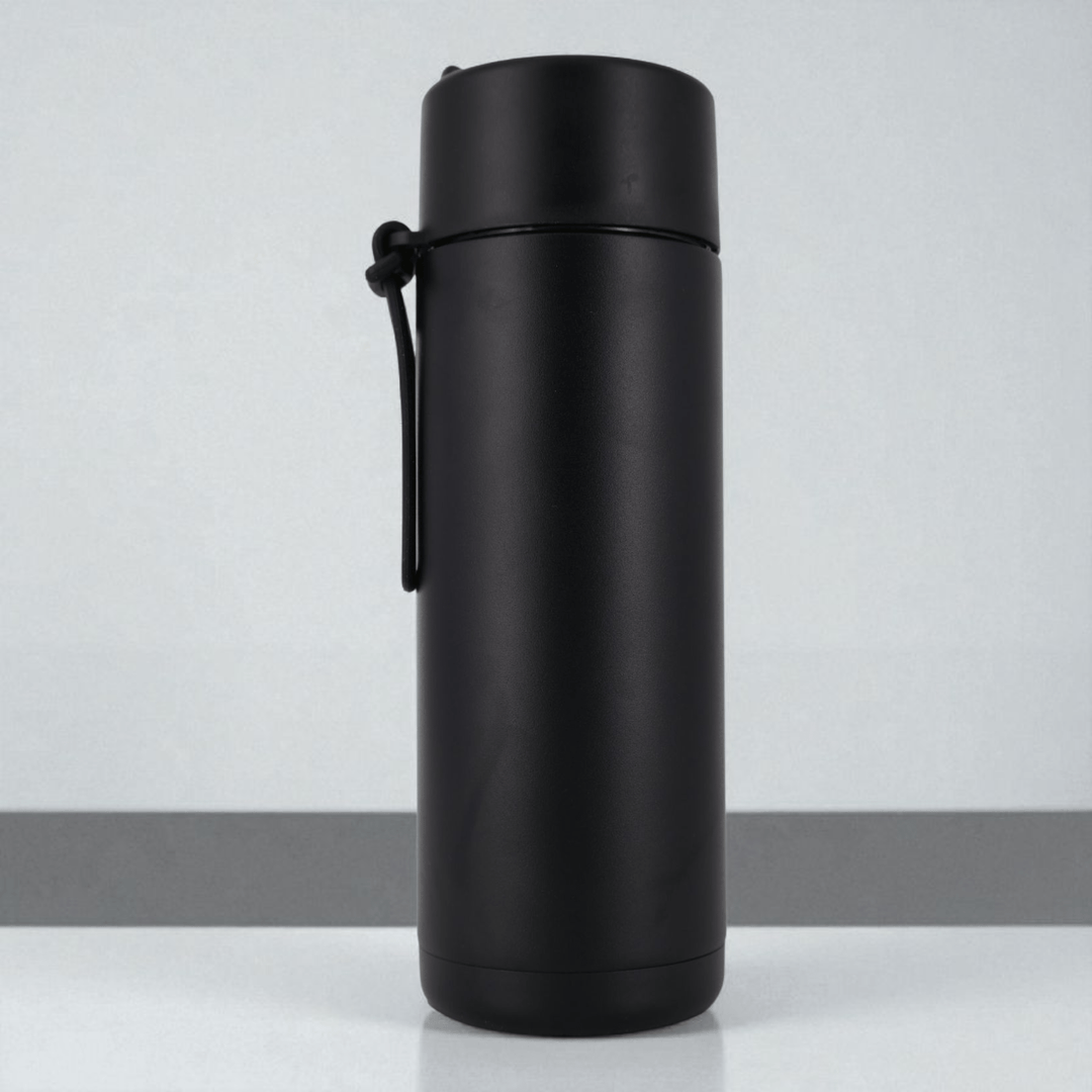 Alpha Kids Stainless Drink Bottle – 600 ml | Leakproof Kids Bottle for School (Black) - Alpha Bottle