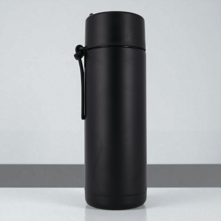 Alpha Kids Stainless Drink Bottle – 600 ml | Leakproof Kids Bottle for School (Black) - Alpha Bottle