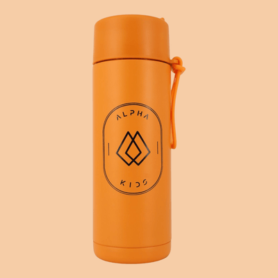 Alpha Kids Stainless Drink Bottle – 600 ml | Leakproof Kids Bottle for School (Burnt Orange) - Alpha Bottle