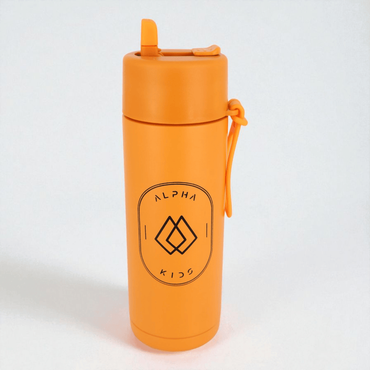Alpha Kids Stainless Drink Bottle – 600 ml | Leakproof Kids Bottle for School (Burnt Orange) - Alpha Bottle