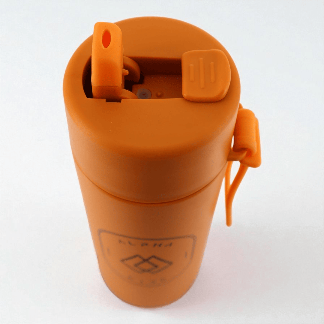 Alpha Kids Stainless Drink Bottle – 600 ml | Leakproof Kids Bottle for School (Burnt Orange) - Alpha Bottle