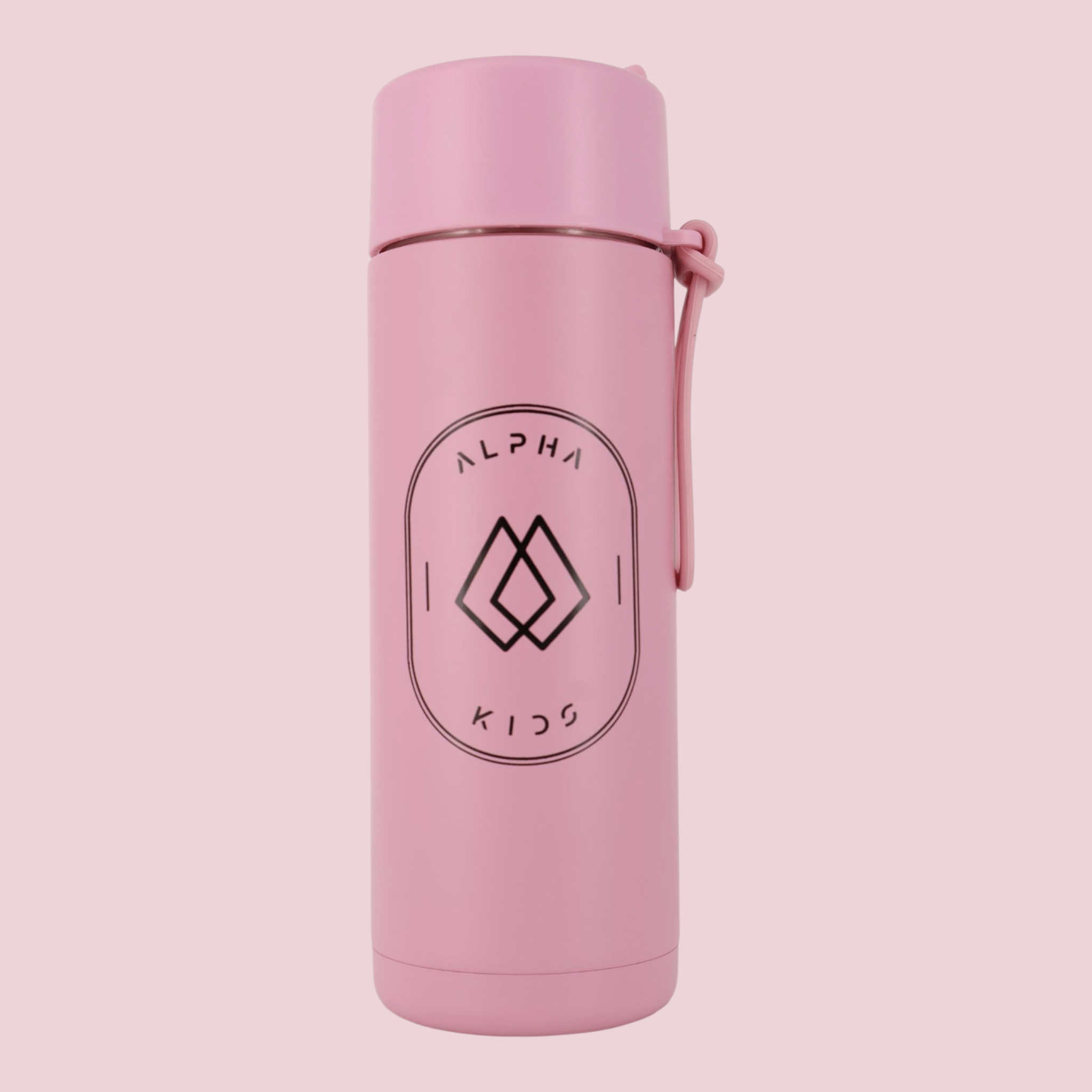 Alpha Kids Stainless Drink Bottle – 600 ml | Leakproof Kids Bottle for School (Dusty Pink) - Alpha Bottle
