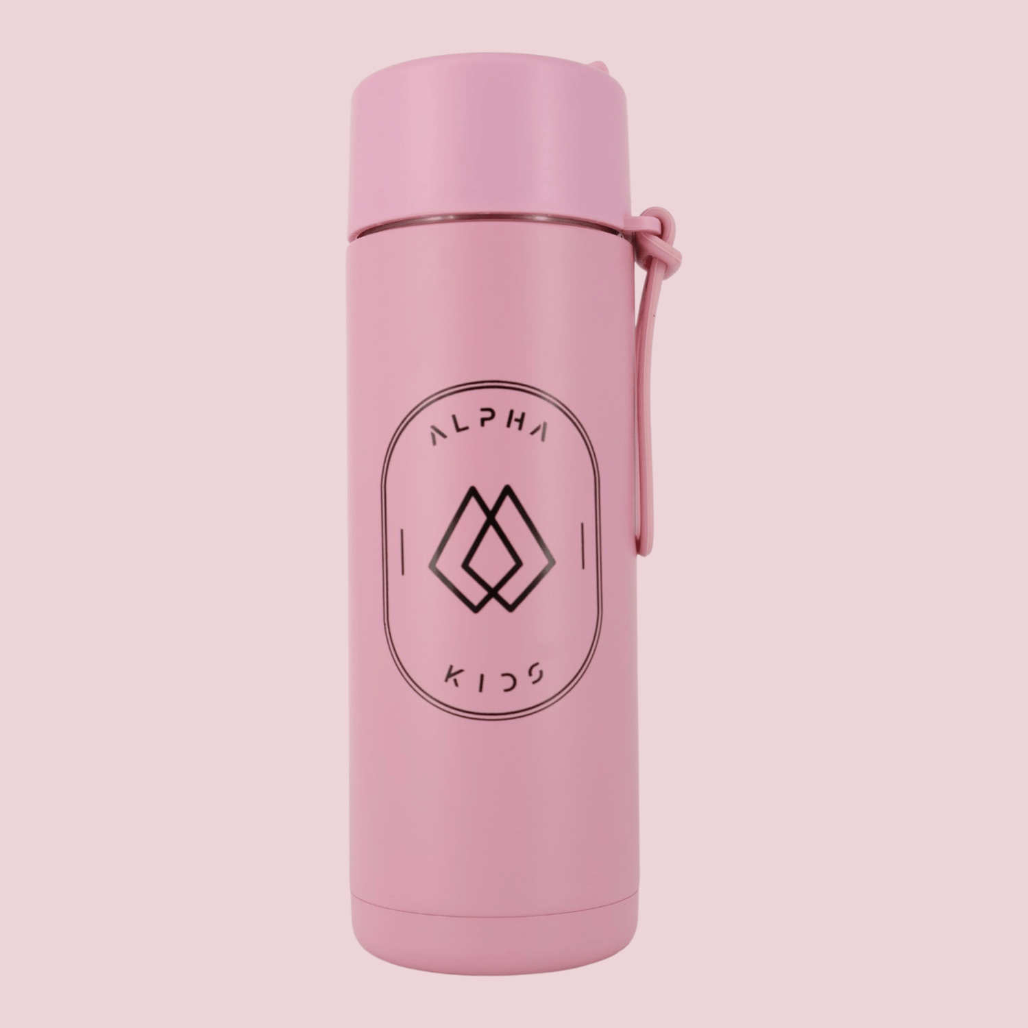 Alpha Kids Stainless Drink Bottle – 600 ml | Leakproof Kids Bottle for School (Dusty Pink) - Alpha Bottle