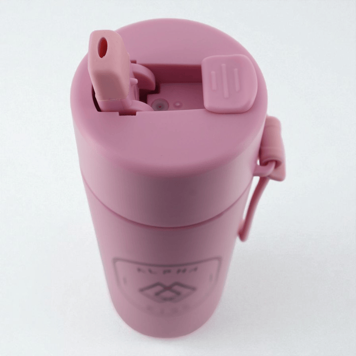 Alpha Kids Stainless Drink Bottle – 600 ml | Leakproof Kids Bottle for School (Dusty Pink) - Alpha Bottle