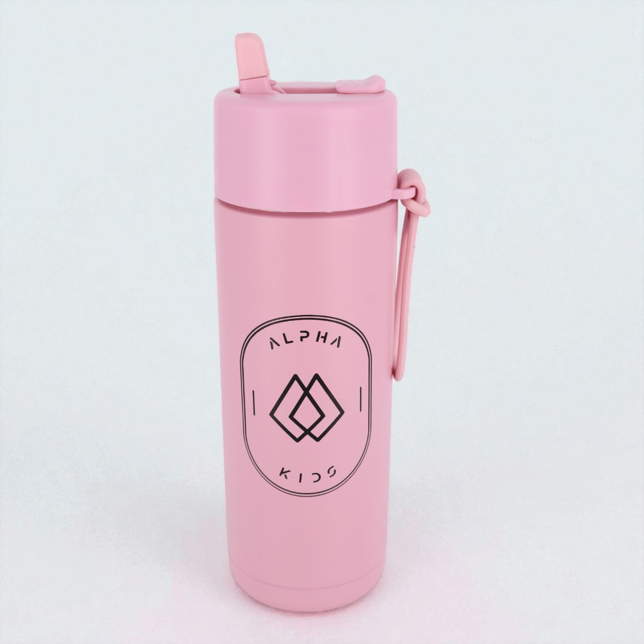 Alpha Kids Stainless Drink Bottle – 600 ml | Leakproof Kids Bottle for School (Dusty Pink) - Alpha Bottle